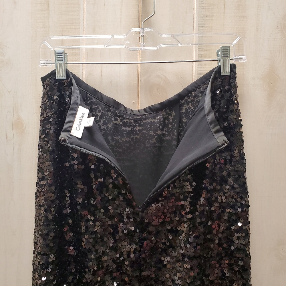 Calvin Klein Sequin Maxi Skirt Size 10 -Like NEW - Picture 10 of 14